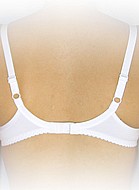 Bra with wide shoulder straps and airy fabric